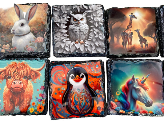 Custom Photo Slate Coasters