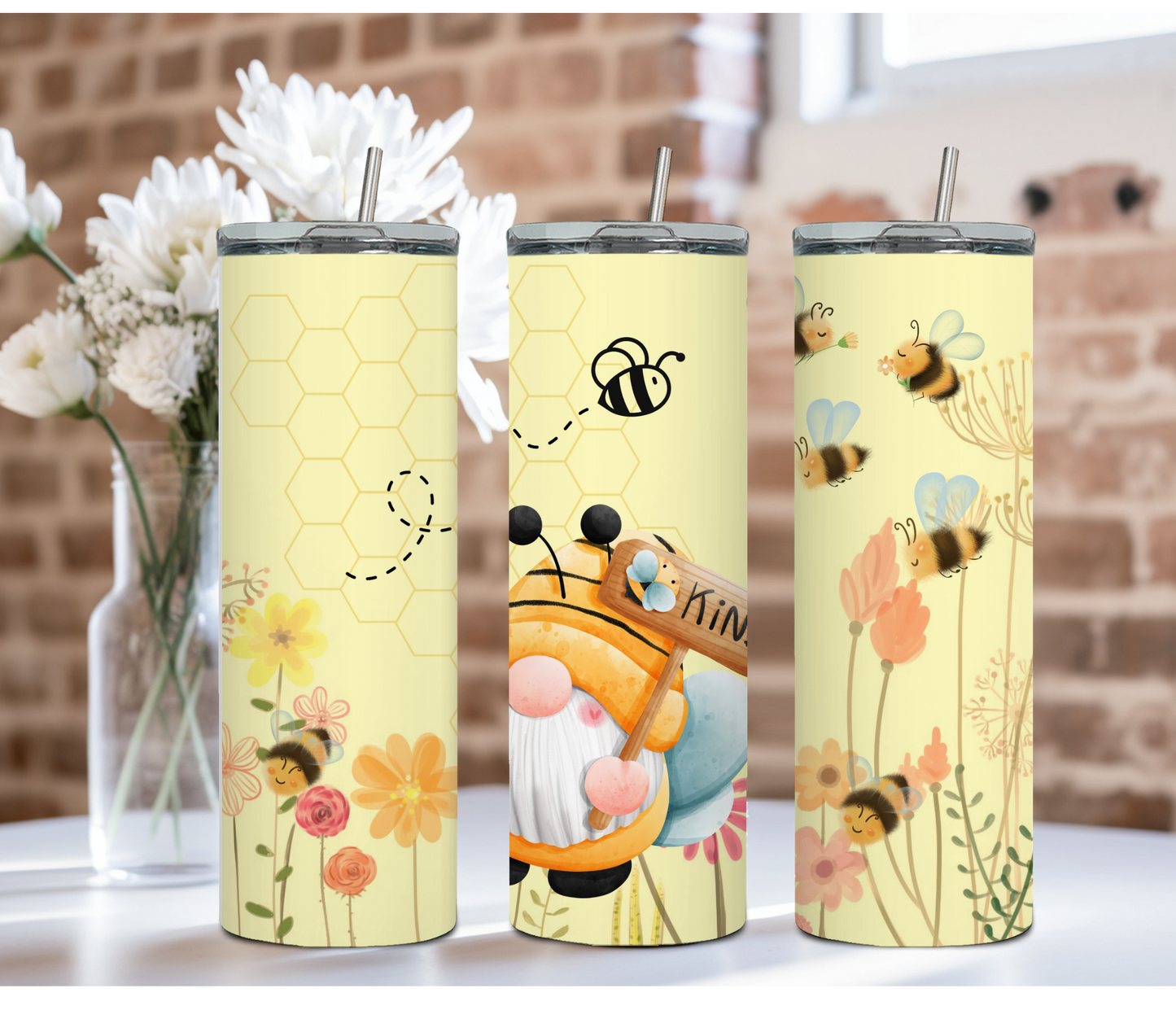Bee π kind stainless steel Tumbler