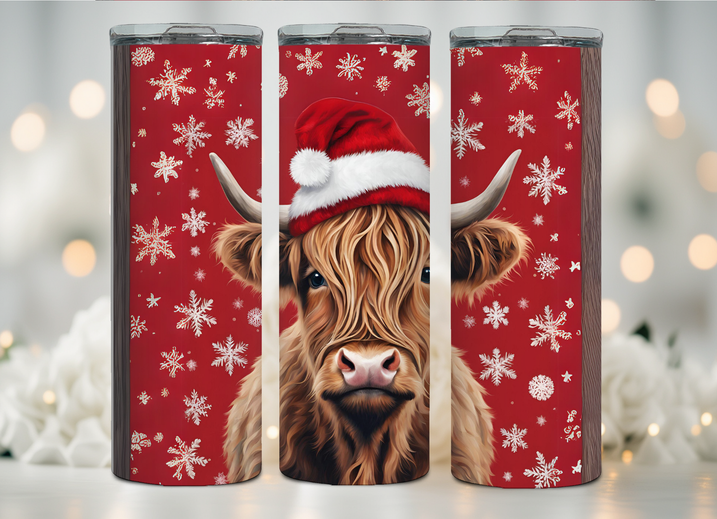 Winter Highland Cow Tumbler Collection