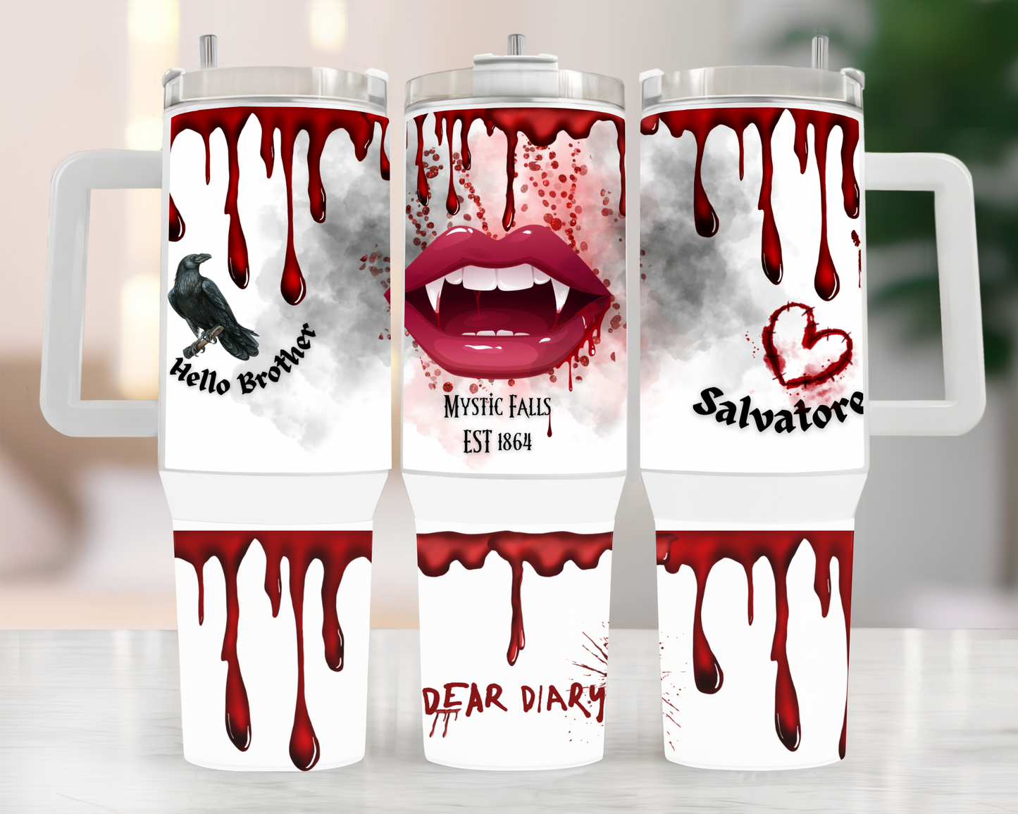 Vampire Diaries 40oz drinks Tumbler