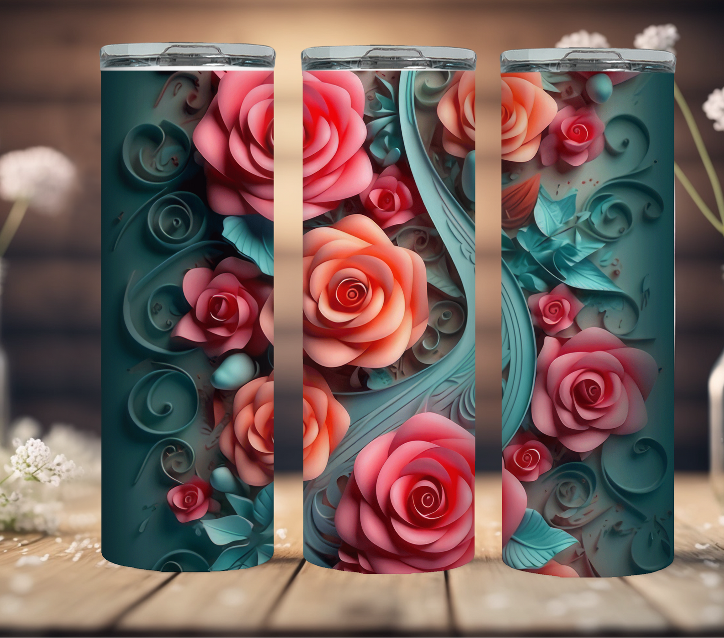 Flower collection Stainless Steel Tumbler