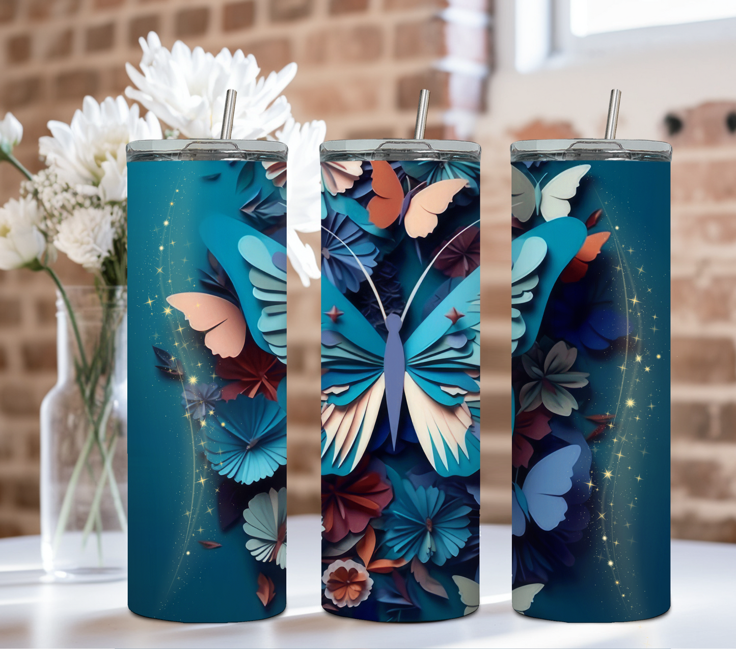 Flower collection Stainless Steel Tumbler