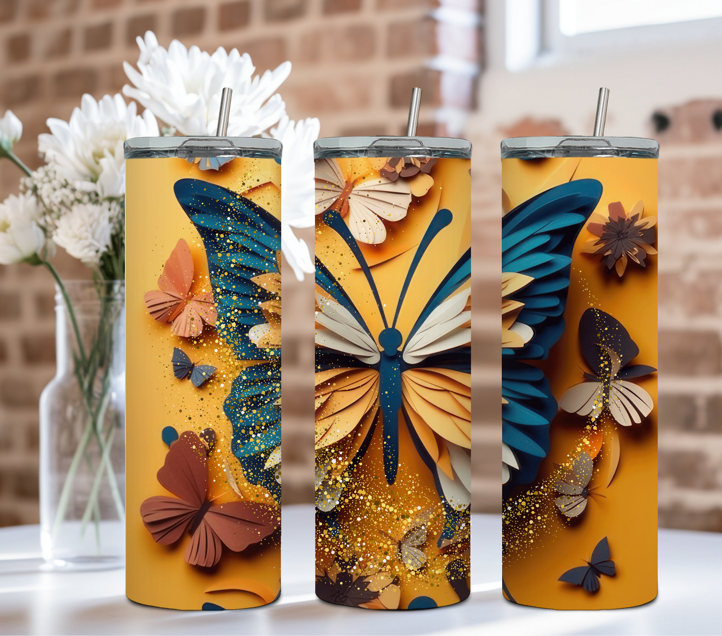 Flower collection Stainless Steel Tumbler