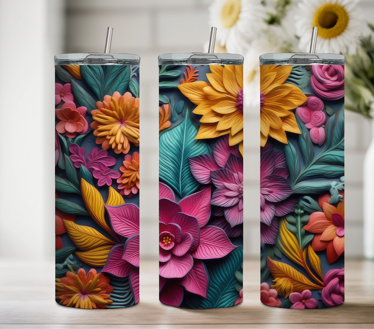 Flower collection Stainless Steel Tumbler