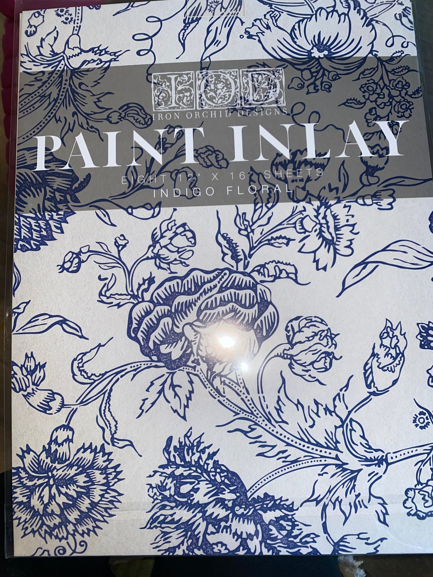 Floral IOD paint inlay