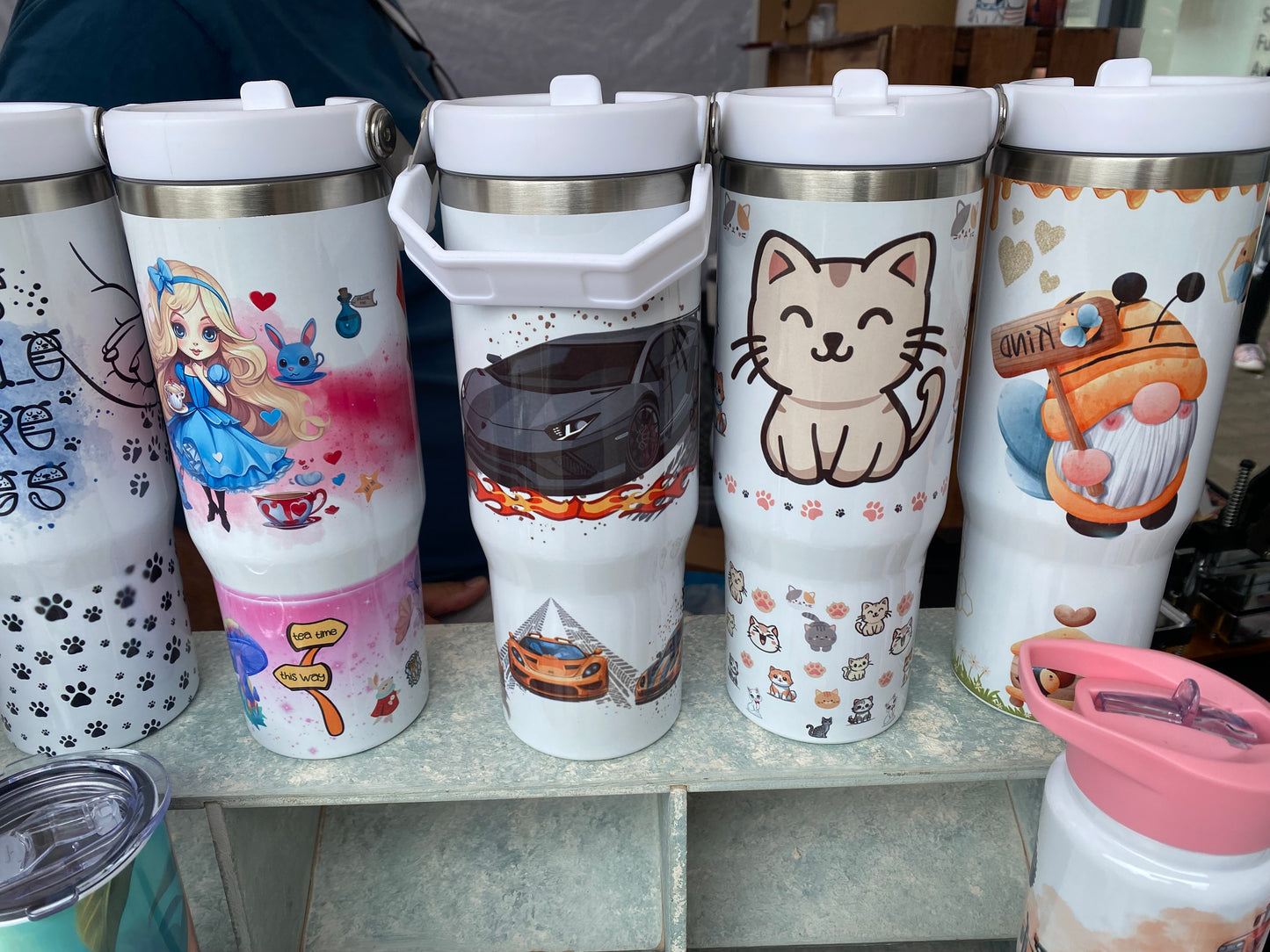 Fully Personalised Swing Top Leakproof Drinks Tumbler