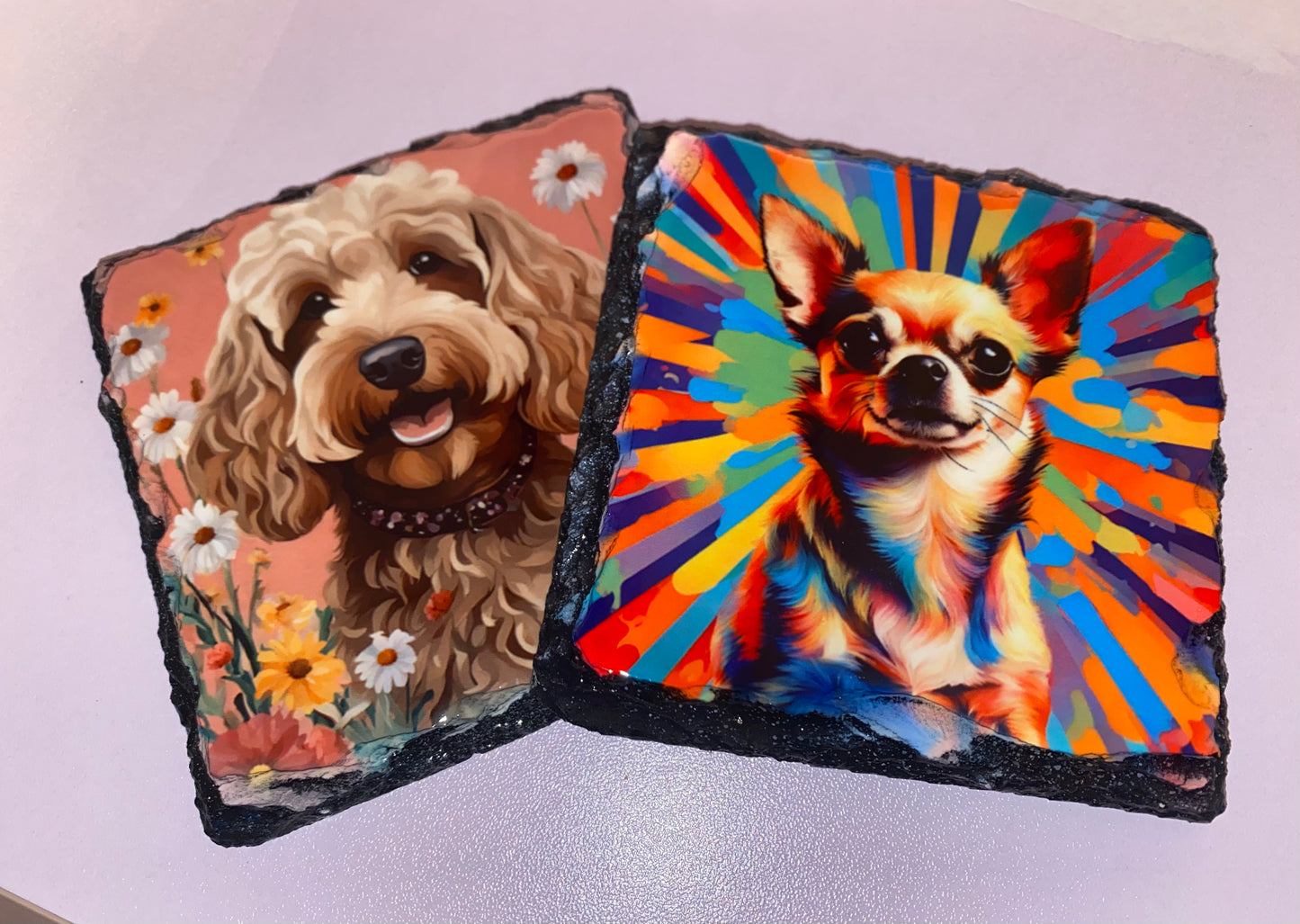 Custom Photo Slate Coasters