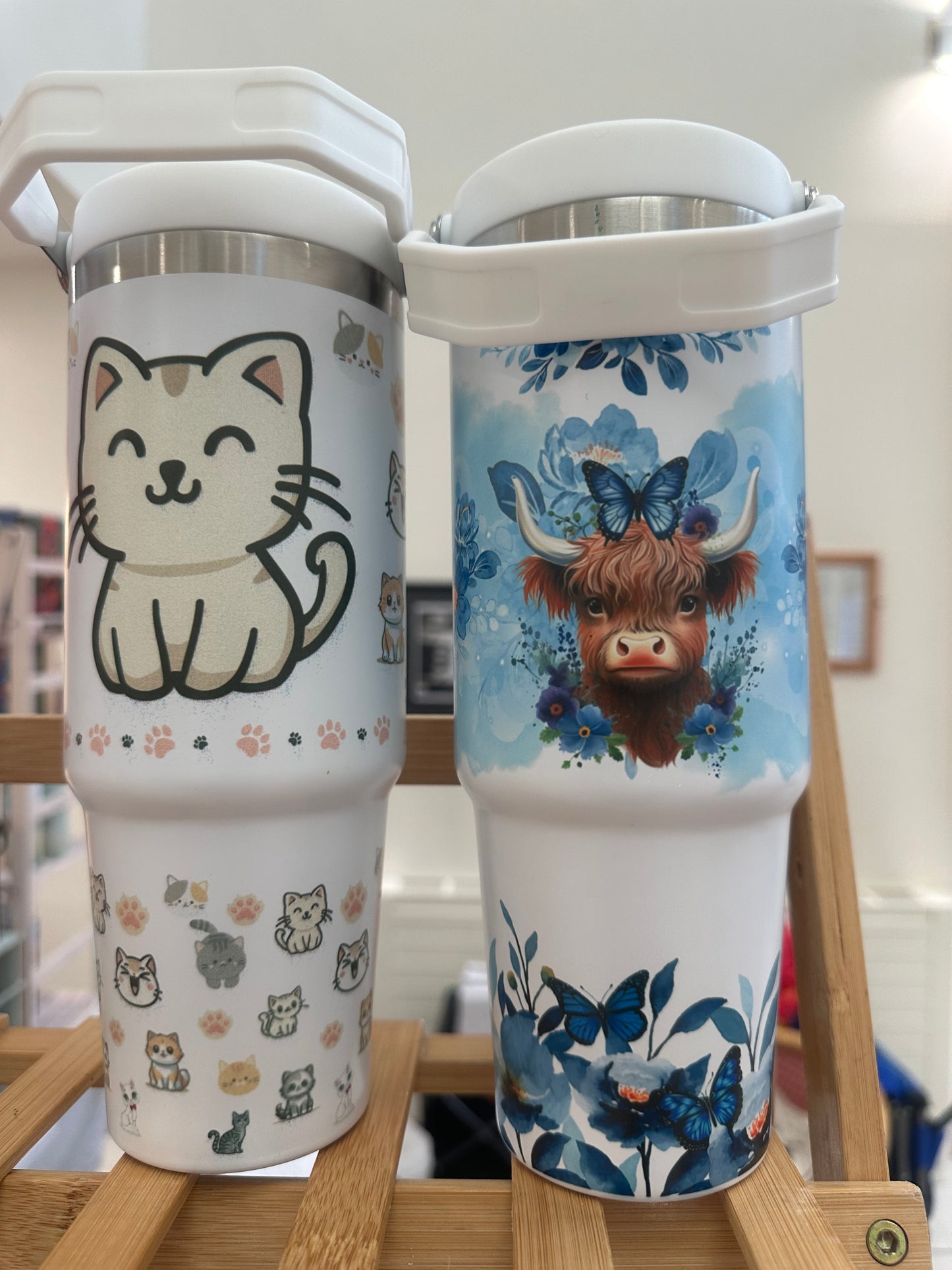 Fully Personalised Swing Top Leakproof Drinks Tumbler