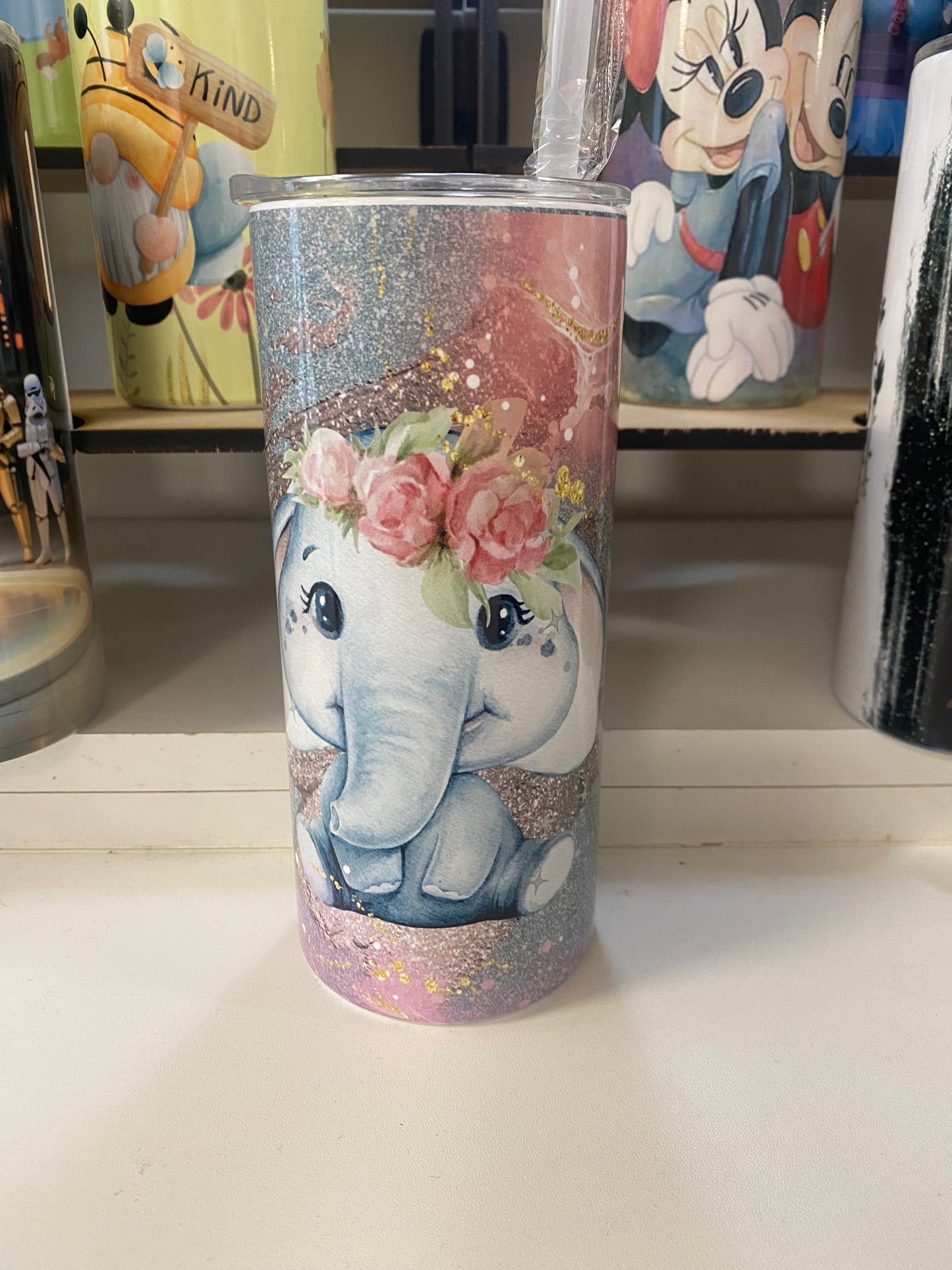 Cute Elephant Stainless Steel Tumbler