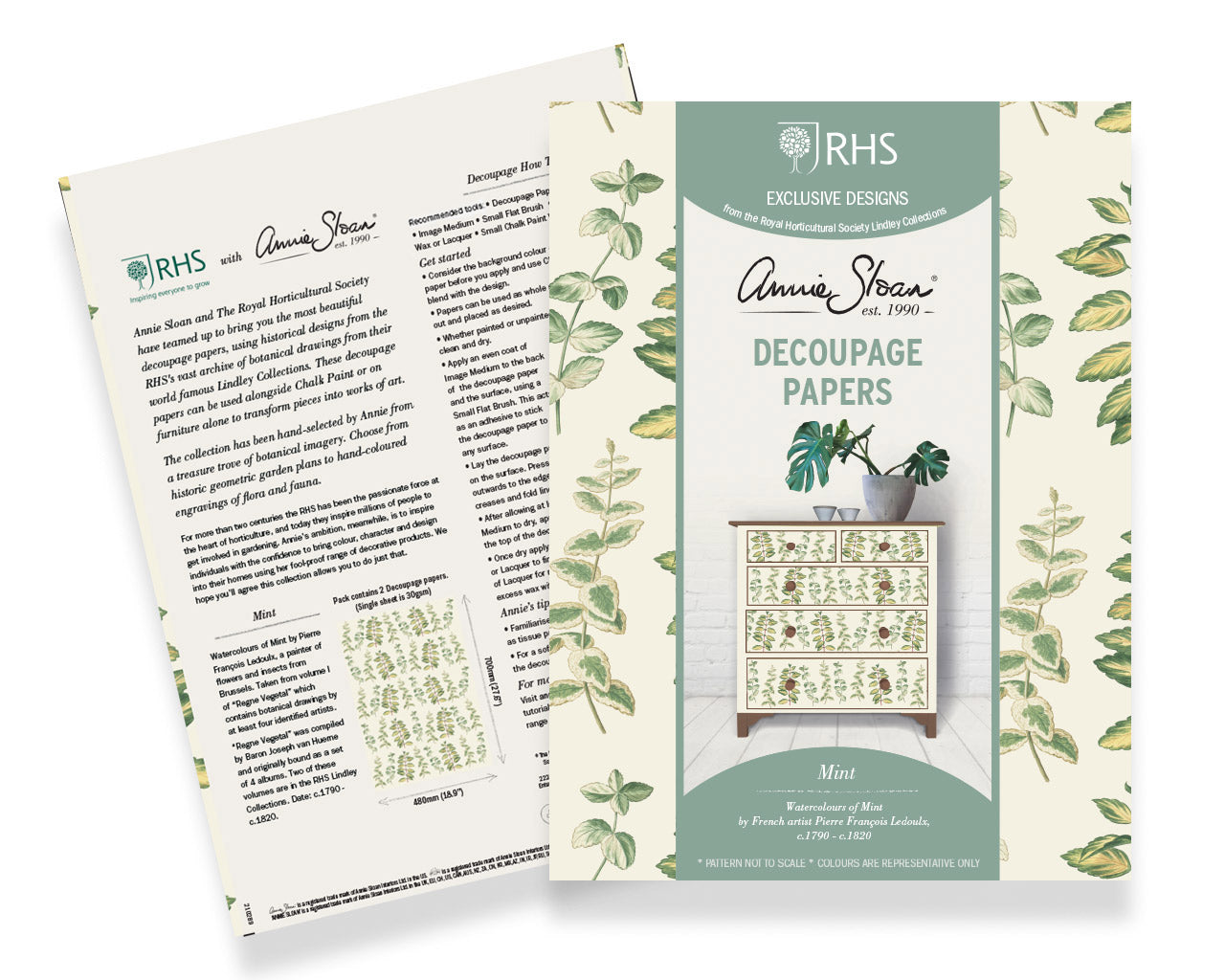 RHS DECOUPAGE PAPER MINT