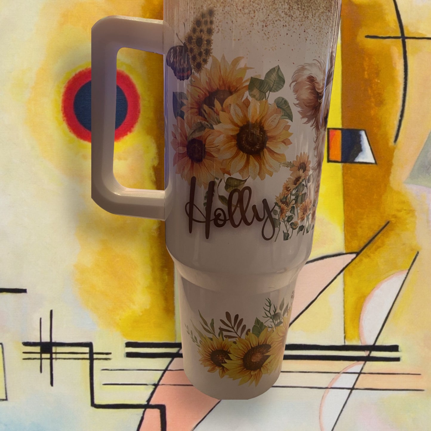 Sunflower highland cow 40oz Tumbler